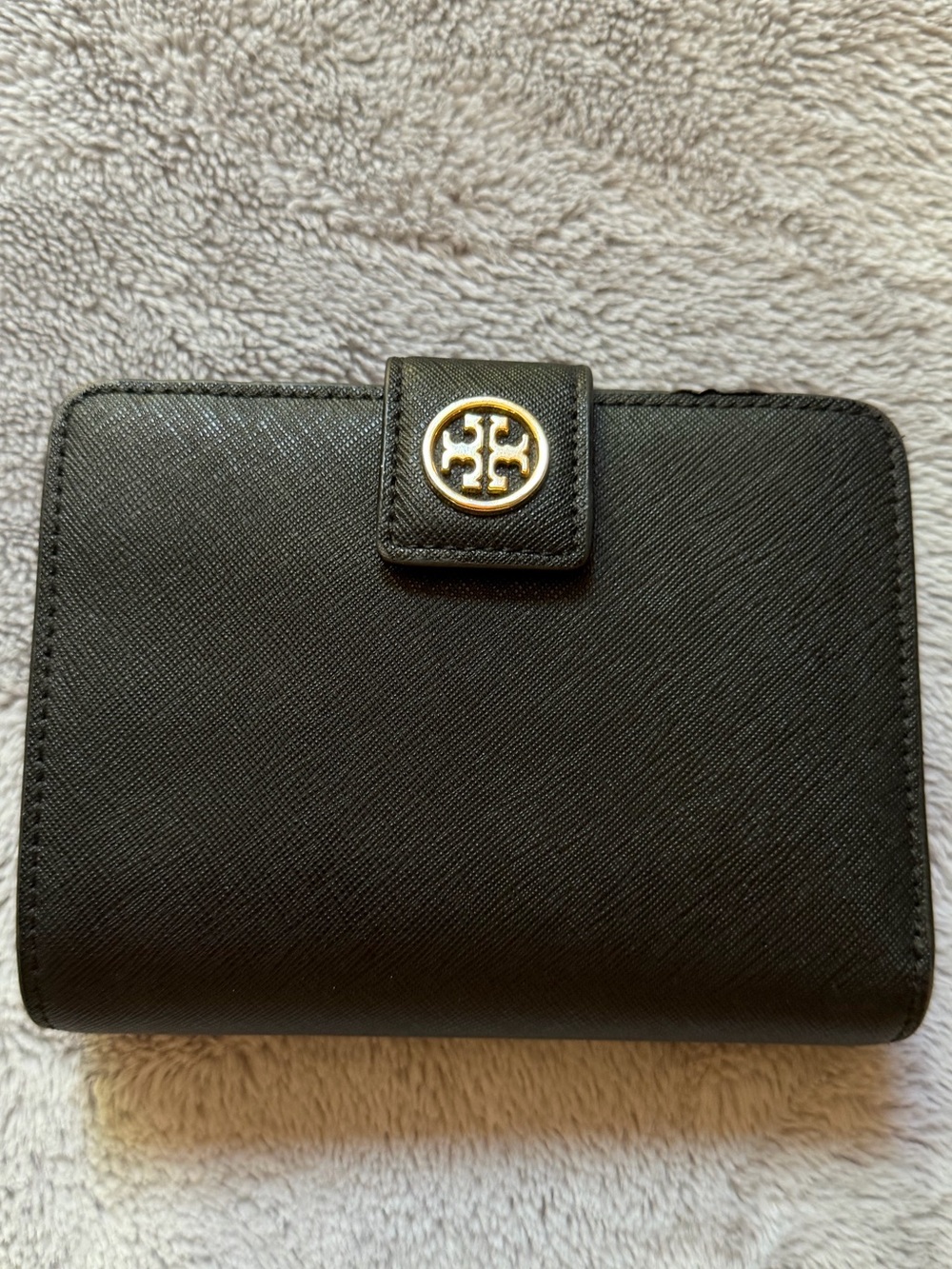 Tory Burch Black Saffiano Leather Wallet
